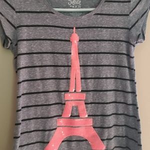Justice Girl's size 10 Eiffel Tower Tee